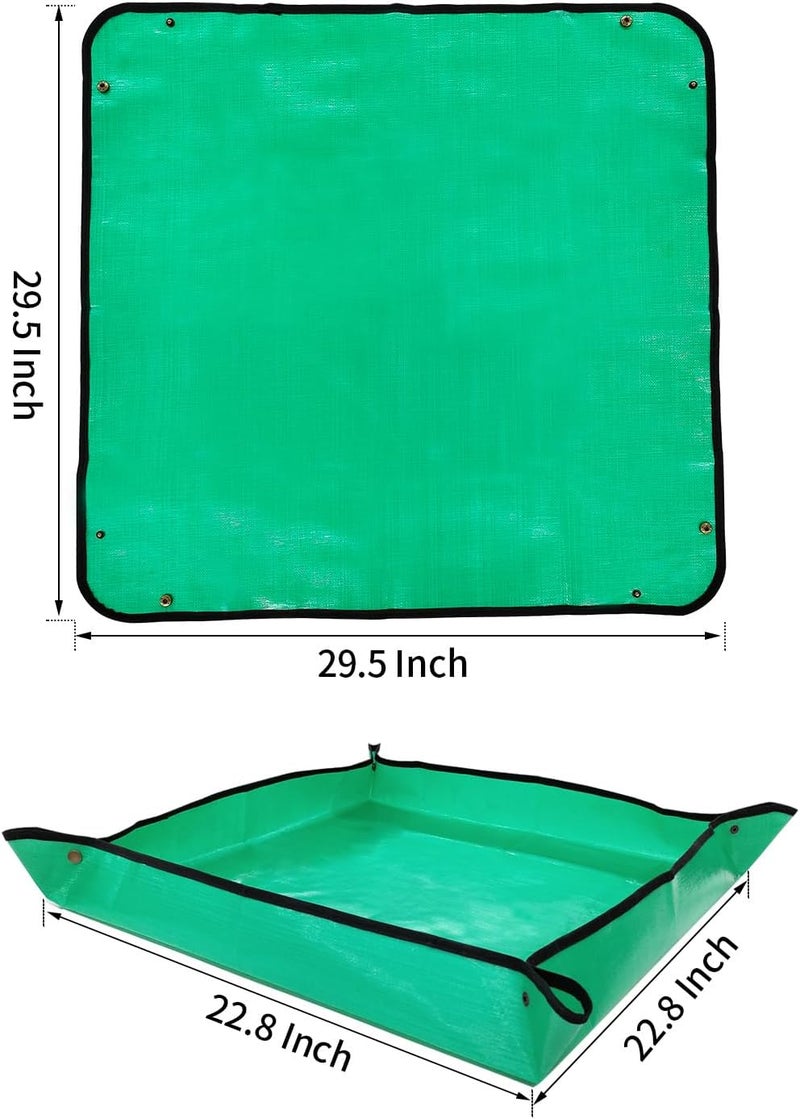 FANTIAN Potting Mat for Indoor Plant Transplanting, 29.5" X29.5" Waterproof Repotting Mat, Foldable Soil Change Mat Gardening Planting Mat - Gifts for Plant Lovers - Image 2